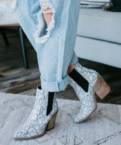 Barn Babe Dako Snake Print Booties Shoes