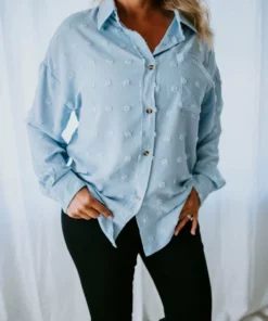 Sewn And Seen Dotty Hottie Button Down Top Tops