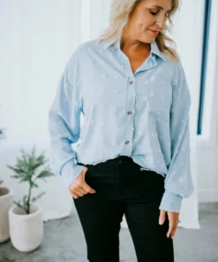 Sewn And Seen Dotty Hottie Button Down Top Tops