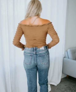 Miou Muse Tops Cate Off Shoulder Top