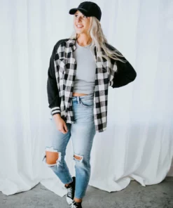 J.NNA Johnnie Plaid Shacket