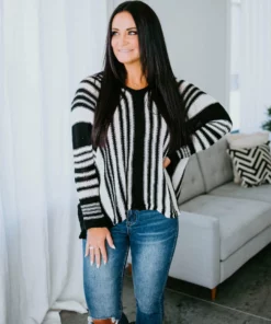 Miou Muse Tops Trina Striped Sweater