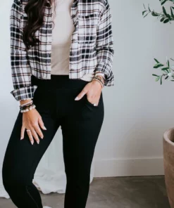 Trend Notes Jesse Cropped Plaid Top