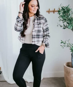 Trend Notes Jesse Cropped Plaid Top