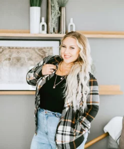 Thread & Supply Breaking Plaid Fleece Shacket