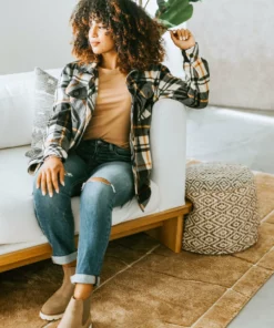 Thread & Supply Breaking Plaid Fleece Shacket